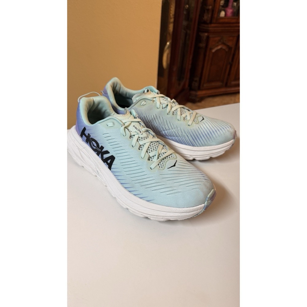 HOKA Rincon 3 Women's Running Shoes US 11B Aqua Lavender‎ Mint Road Sneakers